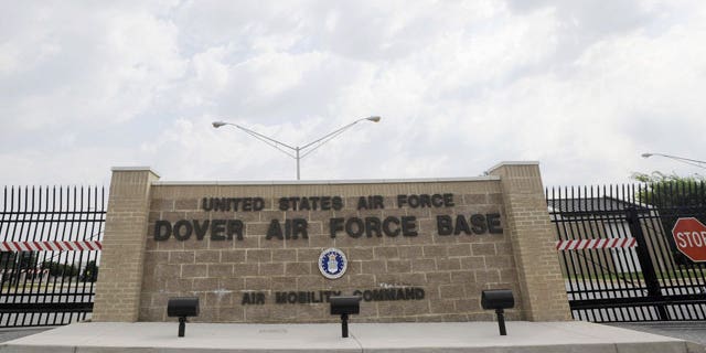 This Aug. 9, 2011, shows the closed gates at Dover Air Force Base, Del. The Pentagon revealed on Tuesday that some partial, incinerated remains of 9/11 victims that could not be identified were sent to a landfill.