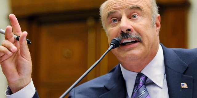Dr. Phil McGraw, television personality and psychologist, talks about cyber-bullying during a hearing of the Healthy Families and Communities Subcommittee of the U.S. House Committee on Education and Labor, on Capitol Hill in Washington, June 24, 2010.