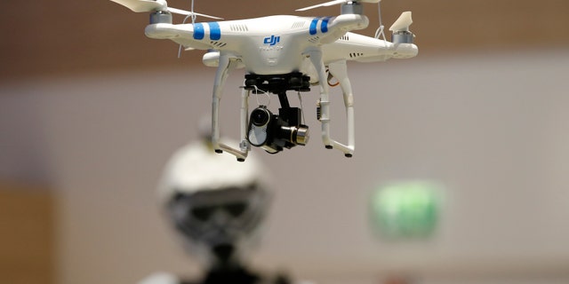 File photo. A drone is pictured at the IFA consumer technology fair in Berlin, September 5, 2014.