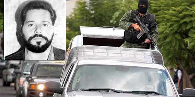July 29, 2010: Soldiers patrol streets in the area where, according to Mexico's Defense Minister, Mexican drug cartel leader Ignacio Coronel Villareal, aka Nacho Coronel, was killed during an army raid in Zapopan, near Guadalajara, Mexico. Coronel is considered number three in the organization of fugitive Mexican drug lord Joaquin Guzman, aka Chapo Guzman.