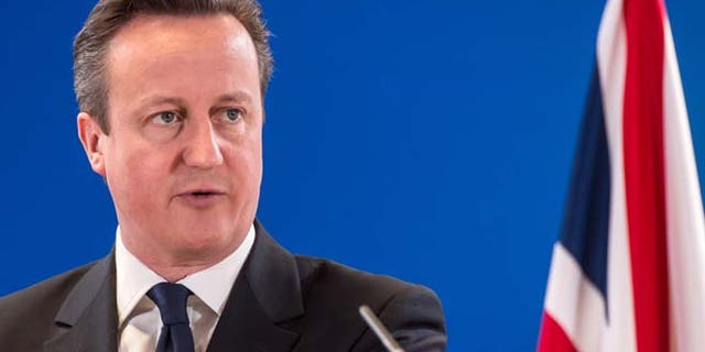 March 21, 2014: In this file photo, British Prime Minister David Cameron addresses members of the media at the end of an EU summit in Brussels. (AP)