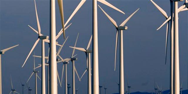 A wind farm in Glenrock, Wyoming.