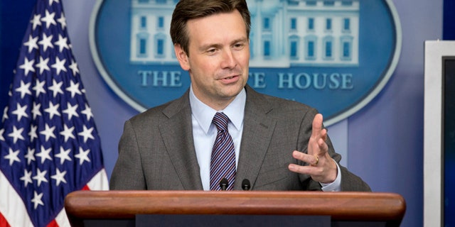 June 20, 2014: Incoming White House Deputy Press Secretary Josh Earnest in the Brady Press Briefing Room of the White House in Washington, D.C.
