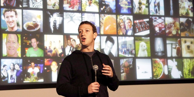 Jan. 15, 2013: Facebook CEO Mark Zuckerberg speaks at the company's headquarters in Menlo Park, Calif.