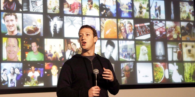 Jan. 15, 2013: Facebook CEO Mark Zuckerberg speaks at the company's headquarters in Menlo Park, Calif.