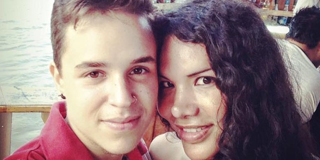 This Nov. 11, 2015 photo courtesy of Fernando Machado shows him, left, taking a selfie with his partner Diane Rodriguez in Guayaquil, Ecuador. The transgender couple announced on social media in December they were having a baby, believed to be the first pregnancy of its kind in South America. Rodriguez, who was born Luis, is one of Ecuadorâs most-prominent LGBT activists and says she and her Venezuelan-born partner, whose birth name was Maria, decided to publicize the pregnancy to help change attitudes in the staunchly Roman Catholic society. (Fernando Machado via AP)