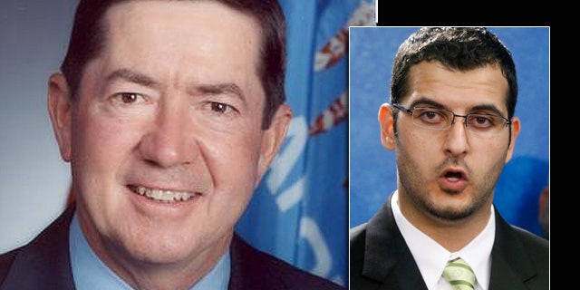 Oklahoma Attorney General Drew Edmondson, left, is accused of failing to respond to a lawsuit filed by Muslim rights activist Muneer Awad seeking to block the state's voter-approved law banning Islamic law in state courts.