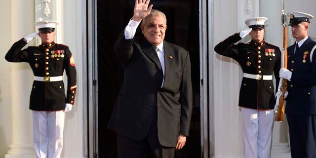 Aug. 5, 2014: Egyptian Prime Minister Ibrahim Mahlab arrives for a dinner hosted by President Barack Obama for the U.S. Africa Leaders Summit. (AP)
