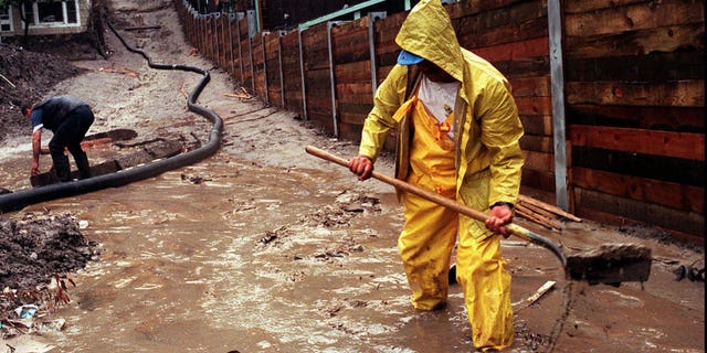 A street in Laguna Beach, Calif. after heavy rains from an El Niño storm in a March 25, 1998 file photo,