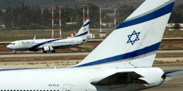 Aug 22, 2011: El Al airplanes are seen on the runway at Ben Gurion International airport near Tel Aviv.