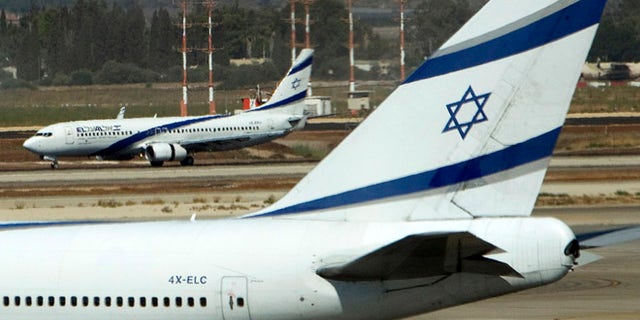 Aug 22, 2011: El Al airplanes are seen on the runway at Ben Gurion International airport near Tel Aviv.