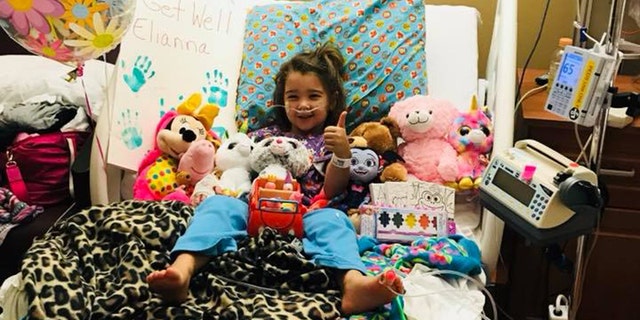 Elianna Grace, 4, has been receiving oxygen therapy at Sarasota Memorial Hospital.