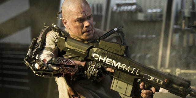 This film publicity image released by TriStar, Columbia Pictures-Sony shows Matt Damon in a scene from "Elysium."