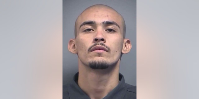 This undated jail booking photo provided by the North Las Vegas Police Department shows Alonso Perez, 25.