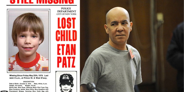 Etan Katz missing person's poster in 1979 (right) and his accused killer Pedro Hernandez (left).