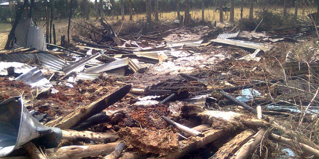 Remains of burned down Kale Hiwot church in Asendabo, Ethiopia.