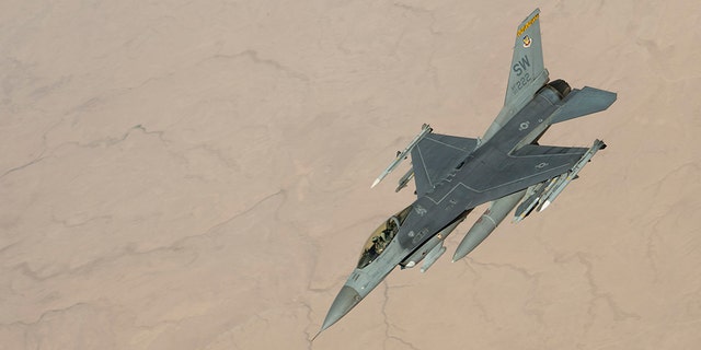 A U.S. Air Force F-16 fighter aircraft intercepted a small general aviation aircraft flying near President Donald Trump's private golf club Saturday. (DVIDS)