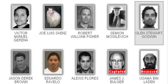 The above image is the FBI's current "Ten Most Wanted" list.
