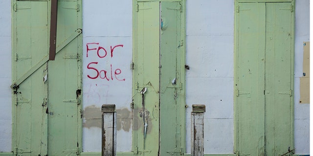 This Friday, Jan 19, 2018 photo, shows one of multiple properties located in the Esperanza sector that are currently for sale, in Vieques, Puerto Rico.