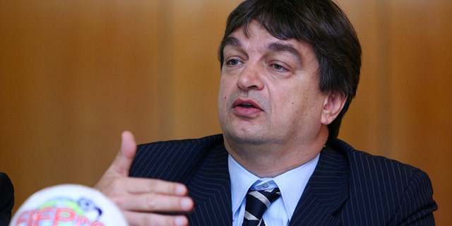 SYDNEY, AUSTRALIA - MAY 29: FIFA Director of International Relations, Jerome Champagne speaks during the FIFPro Asia divisional meeting held at The Crowne Plaza Hotel, Darling Harbour on May 28, 2008 in Sydney, Australia. (Photo by Mark Nolan/Getty Images)