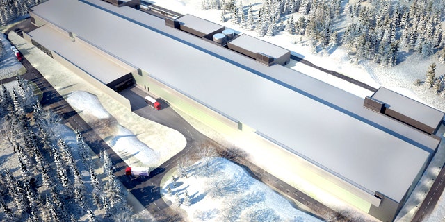 Oct. 27, 2011: An artist's rendering of Facebook's new server farm on the edge of the Arctic Circle, the company's first outside the U.S.