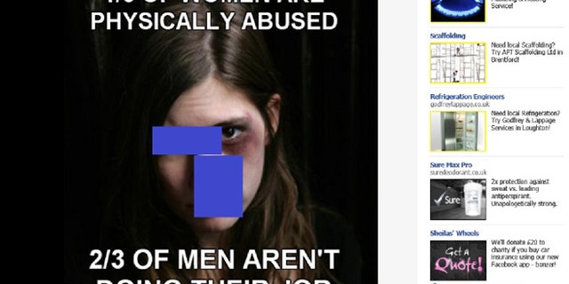 One of many examples collected by Women, Action and the Media of graphic rape jokes currently allowed on Facebook.
