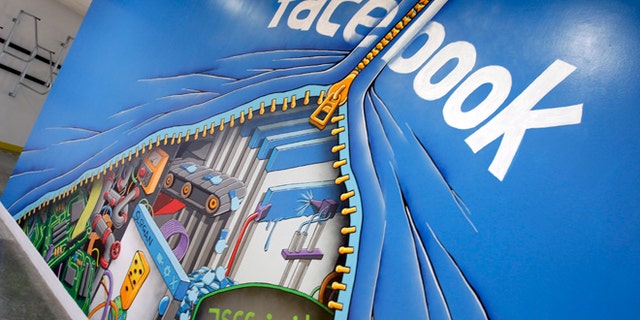 Feb. 8, 2012: This photo shows a mural at Facebook headquarters in Menlo Park, Calif.