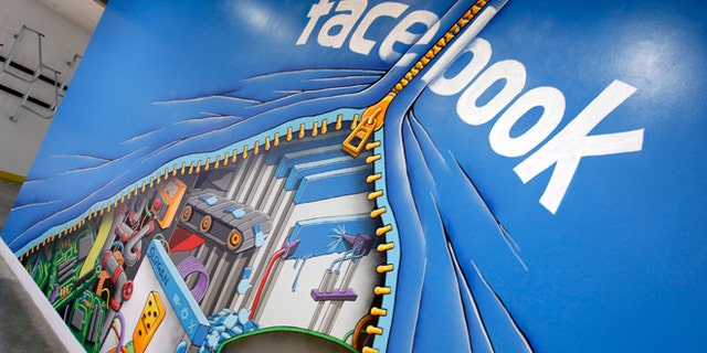 Feb. 8, 2012: This photo shows a mural at Facebook headquarters in Menlo Park, Calif.