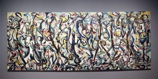 Jackson Pollock's ���Mural,��� 1943, as installed at the J. Paul Getty Museum in Los Angeles on Monday, March 10, 2014.