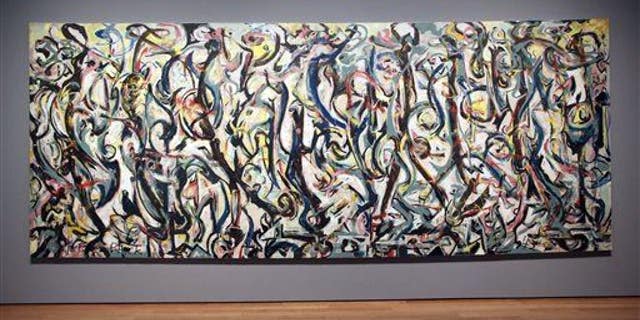 Jackson Pollock's ���Mural,��� 1943, as installed at the J. Paul Getty Museum in Los Angeles on Monday, March 10, 2014.