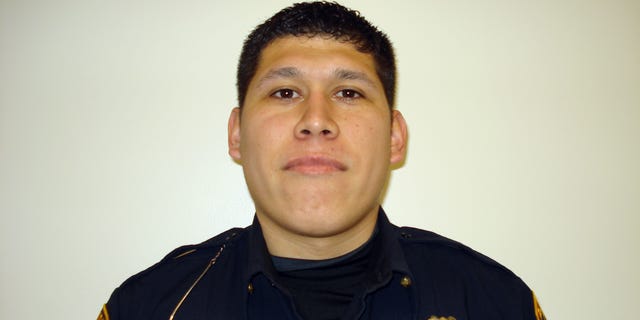 In this undated photo provided by Elmore police, officer Jose Andy Chavez is shown. Chavez was one of the three men killed in a shooting at the Last Call Bar in Fremont, Ohio, Sunday, March 9, 2014. No arrest has been made, and detectives are working to identify the gunman.