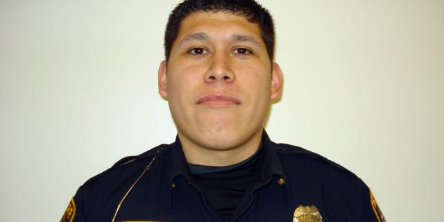 In this undated photo provided by Elmore police, officer Jose Andy Chavez is shown. Chavez was one of the three men killed in a shooting at the Last Call Bar in Fremont, Ohio, Sunday, March 9, 2014. No arrest has been made, and detectives are working to identify the gunman.