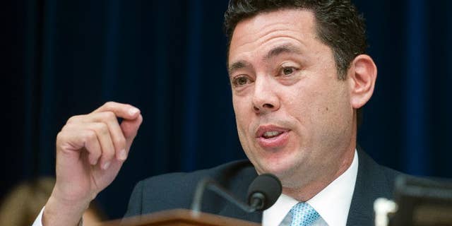 FILE - In this June 16, 2015, file photo, House Oversight and Government Reform Committee Chairman Rep. Jason Chaffetz, R-Utah speaks on Capitol Hill in Washington. At least two U.S. air marshals have been accused of hiring prostitutes overseas and recording a sexual encounter with their government-owned devices. A spokeswoman for the House Oversight and Government Reform Committee, M.J. Henshaw, said Federal Air Marshal Service Director Rodrick Allison told the committee about the allegations in early September. The air marshals being investigated have had their security clearances suspended pending the outcome of an investigation. Allison is expected to testify before the committee on Sept. 17 and discuss the case. (AP Photo/Cliff Owen, File)