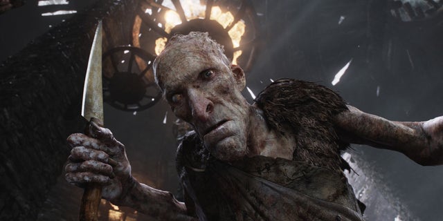 This film image released by Warner Bros. Pictures shows the character Cook, voiced by Philip Philmar, in a scene from "Jack the Giant Slayer."