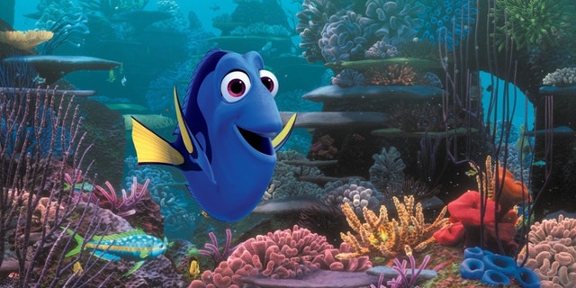 This film image released by Disney Pixar shows the character Dory, voiced by Ellen DeGeneres. The character, first introduced in "Finding Nemo," returns for the sequel, "Finding Dory," set for release on Nov. 25, 2015.