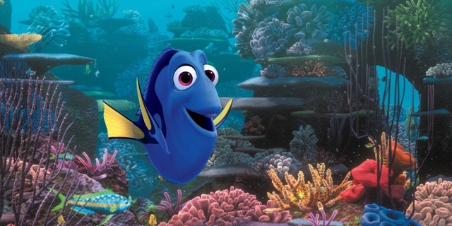 This film image released by Disney Pixar shows the character Dory, voiced by Ellen DeGeneres. The character, first introduced in "Finding Nemo," returns for the sequel, "Finding Dory," set for release on Nov. 25, 2015.