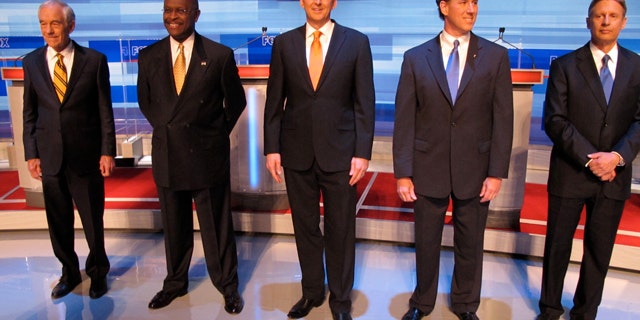 FILE: Republican presidential candidates faced off Sept. 22 in a presidential debate sponsored by Fox News and Google.