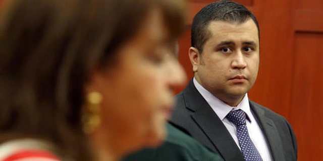 FILE- In this July 3, 2013, file photo, George Zimmerman looks at State Attorney Angela Corey during a recess in his trial at the Seminole County circuit court, in Sanford, Fla. Corey, the Florida prosecutor who failed to win a second-degree murder conviction against George Zimmerman after he shot Trayvon Martin, could lose her bid for re-election. Corey is up against two opponents in the Aug. 30, 2016, Republican primary for the state attorneys office. (AP Photo/Orlando Sentinel, Jacob Langston, Pool, File)