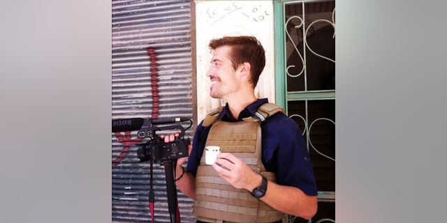 This file photo posted on the website freejamesfoley.org shows journalist James Foley in Aleppo, Syria, in July, 2012.