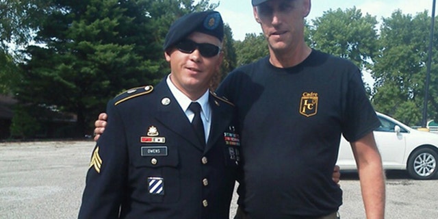 This undated family photo provided by Glen Welton shows U.S. Army Sgt. Tim Owens, left, of Effingham, Ill., with his cousin Glen Welton. Owens was one of three people killed by a shooter at Fort Hood, Texas on Wednesday, April 2, 2014. The shooter, identified as Ivan Lopez, also wounded 16 others before shooting himself, according to authorities. (AP Photo/Courtesy of the Owens family)