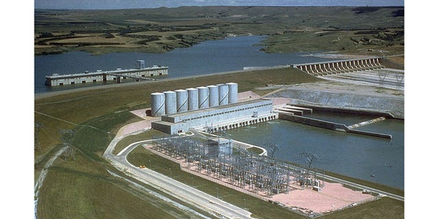 Aerial photo of the Fort Randall Dam in South Dakota. The hydroelectric power plant is one of six along the Missouri River that faces large furloughs for its workers due to the sequester.
