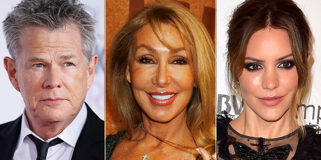 Left to right: David Foster, Linda Thompson and Katharine McPhee