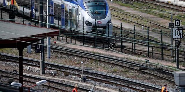 Mind the gap: A train approaches the station in Strasbourg, France (Reuters)