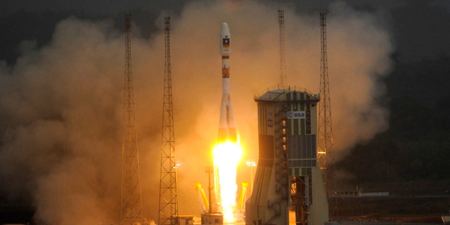 Oct. 21, 2011: Russia's Soyuz rocket lifts off, for the first time, from Europe's space base of Kourou, French Guiana -- carrying the first two satellites of the European Union's Galileo navigation system, the main rival to the ubiquitous American GPS network.
