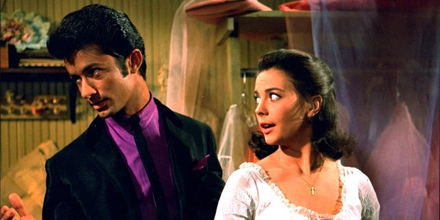 George Chakiris acting alongside Natalie Wood in "West Side Story."