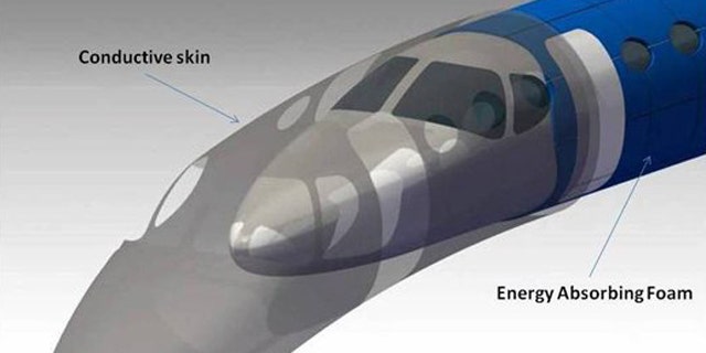 A self-healing 'magic skin' being developed by Cessna would protect the exterior of an aircraft from lightning, extreme temperatures, and more.