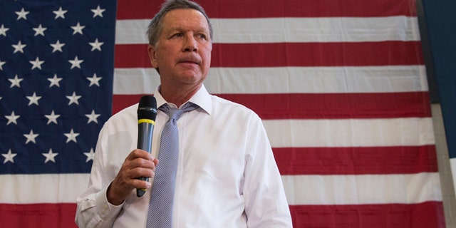 Ohio Gov. John Kasich at Thomas farms Community Center in Rockville, Md. on April 25, 2016.