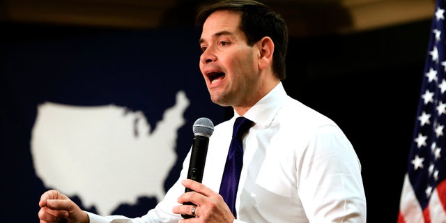 Republican presidential candidate, Sen. Marco Rubio, R-Fla. speaks at a campaign stop in Council Bluffs, Iowa, Saturday, Jan. 16, 2016. (AP Photo/Nati Harnik)