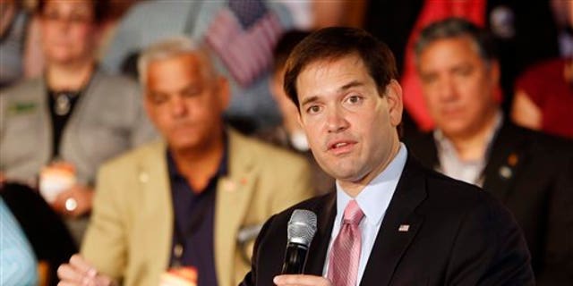 Republican presidential candidate, Sen. Marco Rubio, R-Fla. speaks during a town hall meeting, Thursday, June 25, 2015, in Exeter, N.H.
