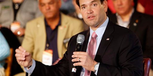 Republican presidential candidate, Sen. Marco Rubio, R-Fla. speaks during a town hall meeting, Thursday, June 25, 2015, in Exeter, N.H.